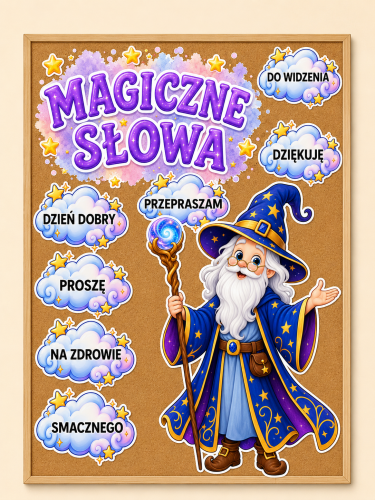 Magiczne Słowa - Czarodziej / Dekoracje