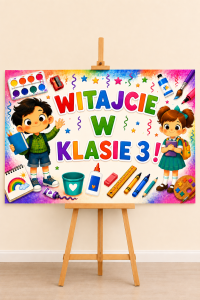 Witajcie w Klasie 3 - Plakat Powitalny XXL ( wzór 2)