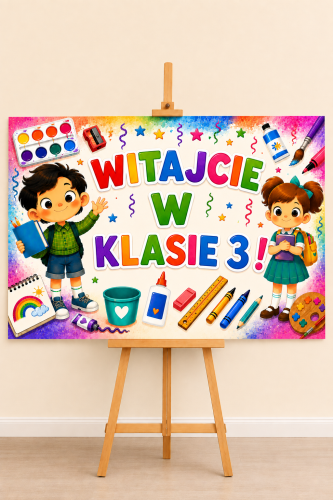 Witajcie w Klasie 3 - Plakat Powitalny XXL ( wzór 2)