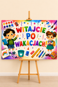Witajcie Po Wakacjach - Plakat Powitalny XXL ( wzór 2)