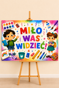 Miło Was Widzieć  - Plakat Powitalny XXL ( wzór 2) 