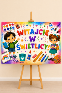 Witajcie w Świetlicy   - Plakat Powitalny XXL ( wzór 2)  