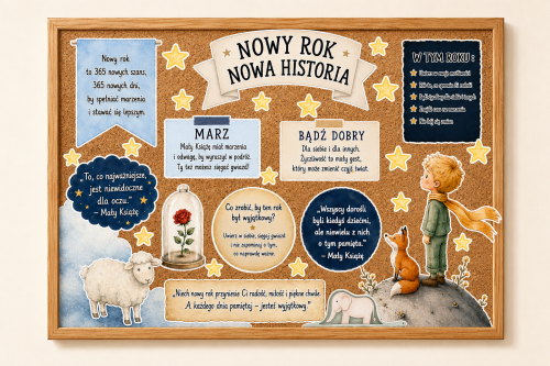 Nowy Rok - Nowa Historia '' Mały Książe " Gazetka / Rozpoczęcie Roku 