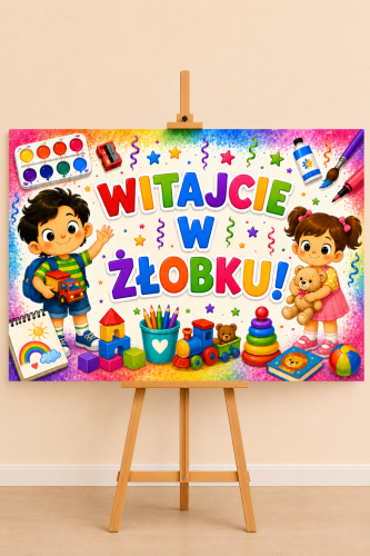 Witajcie w Żłobku- Plakat Powitalny XXL ( wzór 2)  