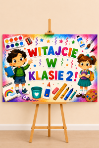 Witajcie w Klasie 2  - Plakat Powitalny XXL ( wzór 2) 