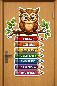 Magiczne Słowa - Sowa  / Dekoracje 