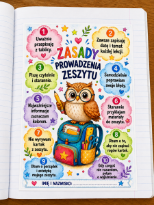 Zasady Prowadzenia Zeszytu - Wklejki Kolorowe  