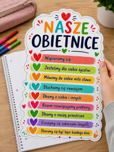Nasze Obietnice - Wklejka A4 Kolorowa
