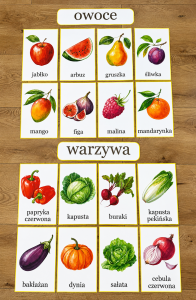 Plansze z Ilustracjami - Owoce i Warzywa