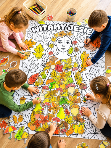 Pani Jesień - Zabawa w Projektanta + Kolorowanka XXL 