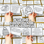 Jesienne  kolorowanie ilustracji według opisu 