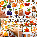 Znajdź Na Planszy Jesienne Elementy - Jesień