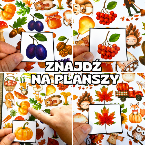 Znajdź Na Planszy Jesienne Elementy - Jesień