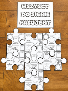 Puzzle Do Wypełnienia Dla Dzieci - Wszyscy Do Siebie Pasujemy 