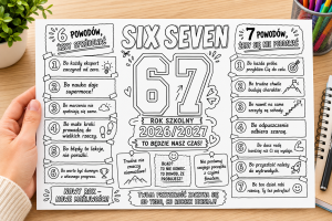Six - Seven - Wklejka Biało- Czarna  A4