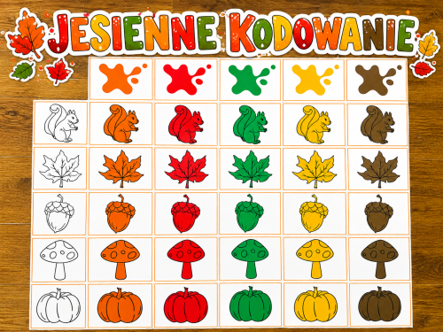 Jesienne Kodowanie Z Kolorami - Kodowanie / Jesień