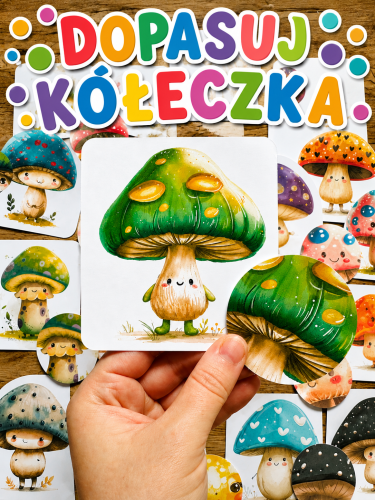 Znajdź Grzybka- Kółeczka - Zabawa w Detektywa - Jesień