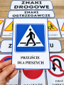 Znaki Drogowe - Plansze z ilustracjami i napisami    
