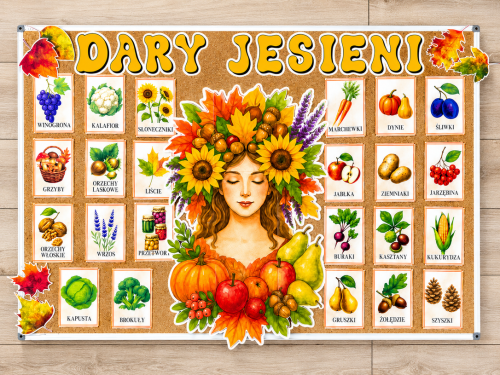 Dary Jesieni ( wzór 2 ) - Jesienna Gazetka - Jesień