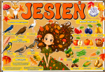 Jesień - Jesienna  Gazetka z  Tabliczkami ( wzór 2 )