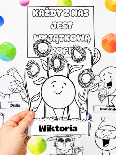 Dzień Kropki - Dekoracje na Drzwi - Kropki z możliwością edycji imion  