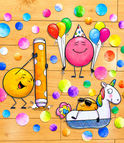 Dzień Kropki- Ilustracje Kropek XXL do dekoracji