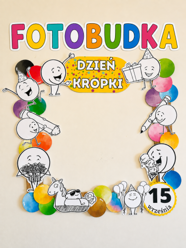 Dzień Kropki- Fotobudka/ Ramka elementy czarno-białe