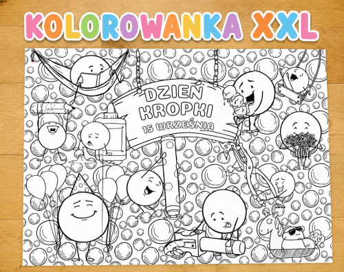 Dzień Kropki- Kolorowanka XXL 