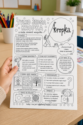 Tylko Jedna Kropka - Wklejka A4 (czarno-biała )