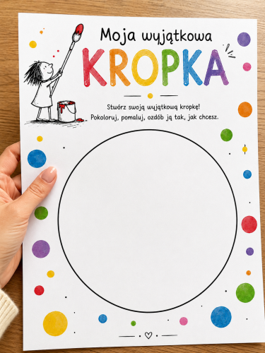 MOJA WYJĄTKOWA KROPKA - plansza kolorowa A4