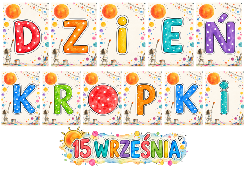 Dzień Kropki - Napis ( wzór 3 )