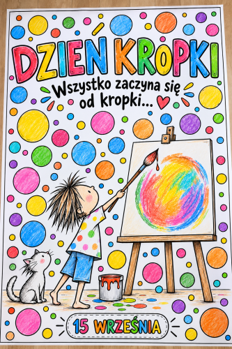 Dzień Kropki- Kolorowanka XXL (wzór 2)