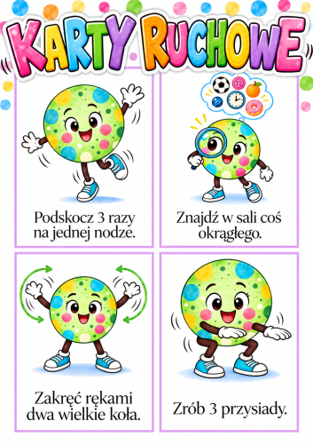 Kropki - Karty Ruchowe - Dzień Kropki