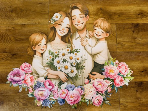 Ilustracja XXL ( wzór 1) - Dzień Mamy i Taty / Dzień  Rodziny