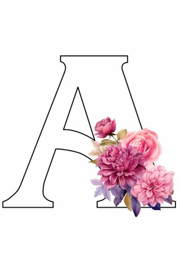 Girlanda biała ze zdobieniami- cały alfabet z polskimi znakami