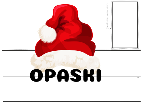 Święta/ Mikołajki - Opaski dla dzieci kolorowe/ biało czarne