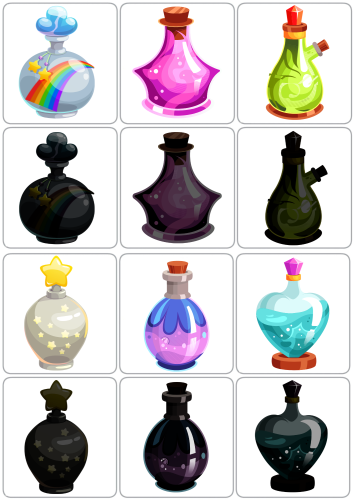 Andrzejki - Eliksiry - Dopasuj Cienie 