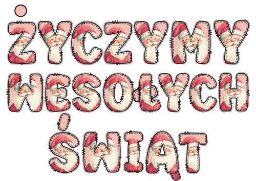 Mikołajki/ Święta- Życzymy Wesołych Świąt- Napis/ Girlanda
