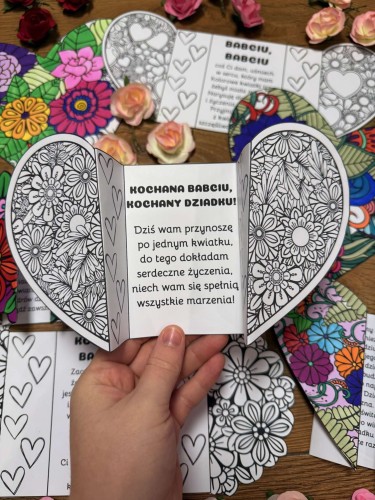 Dzień Babci i Dziadka- Kartki/ Laurki z życzeniami z możliwością samodzielnej edycji tekstu