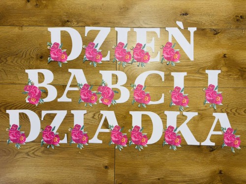 Dzień Babci i Dziadka- Napis/ Girlanda