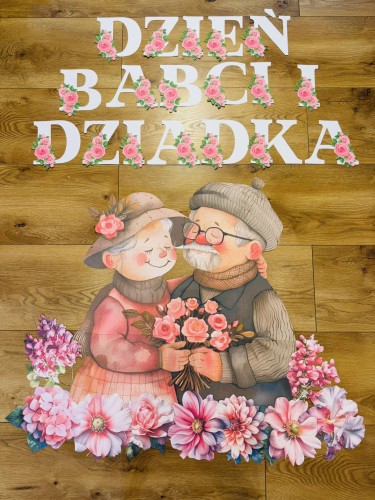 Dekoracje + Napis - Dzień Babci i Dziadka ( wzór 2)