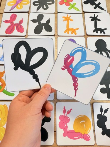 Bal Karnawałowy/ Karnawał - Dopasuj Cienie Balony 