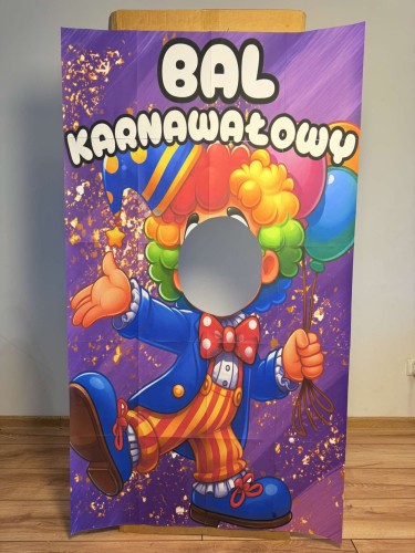 Bal Karnawałowy- Fotobudka/ Plakat XXL z Klaunem  