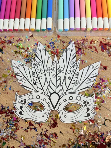 Bal Karnawałowy/ Karnawał - Maski czarno-białe 