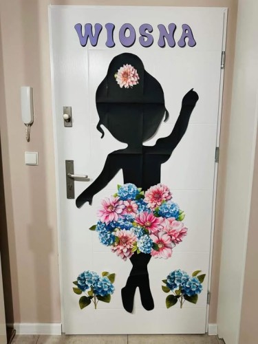Pani Wiosna / Baletnica - Dekoracja na drzwi