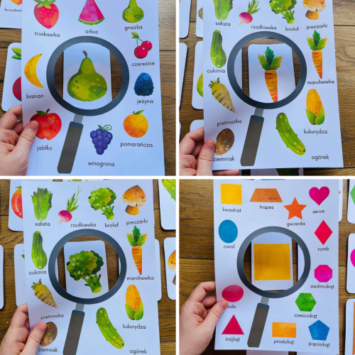 Wiosna - Detektyw- pogoda, kształty, owoce i warzywa PL  