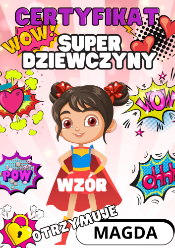 Dzień Kobiet - Certyfikat Super Dziewczyny z Twarzami 