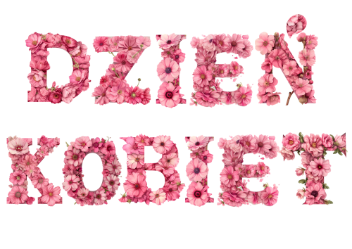 Dzień Kobiet- Napis/ Girlanda Różowa 