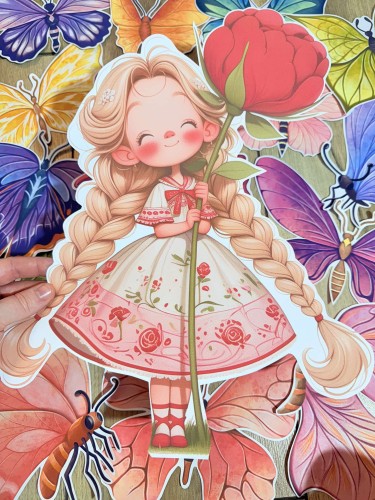 Wiosna- Dziewczynki Dekoracje Dwustronne