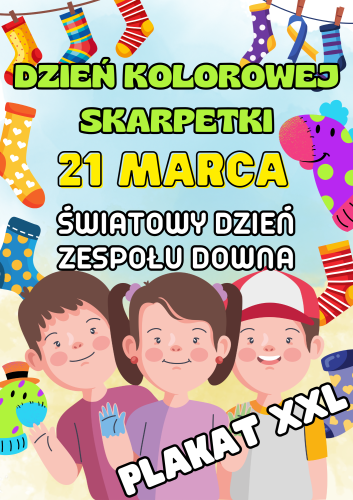 Dzień Kolorowej Skarpetki- Plakat XXL